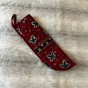 Vintage VERA BRADLEY Red Coin 1999 Hot Tools Flat Iron Curling Iron Travel Case